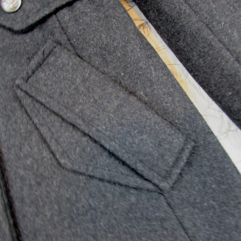 Betsey Johnson Womens Gray recycled wool double breasted leopared lined coat 6 - Picture 5 of 7